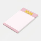 Nep roze leerverbinding met goudkleurige folie ban post-it® notes (Schuin)