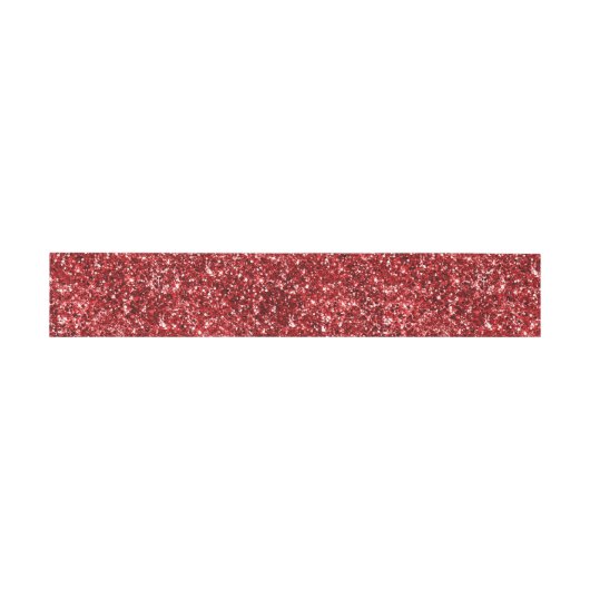 Nep Ruby Rode Glitter Uitnodigingen Wikkel (Vlak)