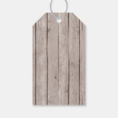Nep rustiek hout bruin cadeaulabel (Achterkant)