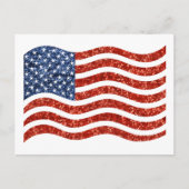 nep sequin print american flag briefkaart (Voorkant)