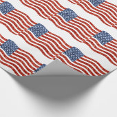 nep sequin print american flag cadeaupapier (Hoek)