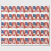 nep sequin print american flag cadeaupapier (Vlak)