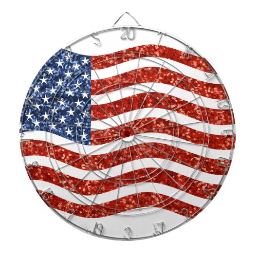 nep sequin print american flag dartbord (Voorkant)