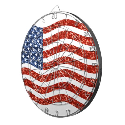 nep sequin print american flag dartbord (Voorkant Rechts)