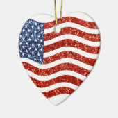 nep sequin print american flag keramisch ornament (Links)