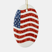 nep sequin print american flag keramisch ornament (Rechts)