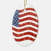 nep sequin print american flag keramisch ornament (Links)