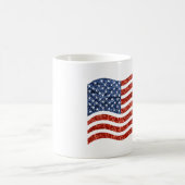 nep sequin print american flag koffiemok (Center)