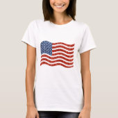 nep sequin print american flag t-shirt (Voorkant)