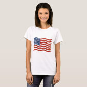 nep sequin print american flag t-shirt (Voorkant volledig)