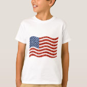 nep sequin print american flag t-shirt (Voorkant)