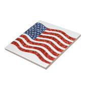 nep sequin print american flag tegeltje (Zijkant)