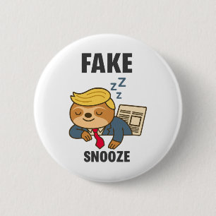 Nep slaap grappige Trump luiaard  Ronde Button 5,7 Cm
