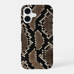 Nep Slangenhuid van de Gereticuleerde Python iPhone 16 Hoesje