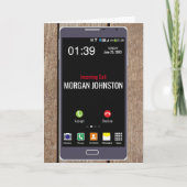 nep-telefoongesprek verjaardag kaart (Voorkant)