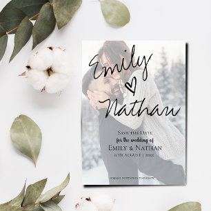 Nep Velijn Effect Foto Huwelijk Save the Date Magnetische Uitnodiging