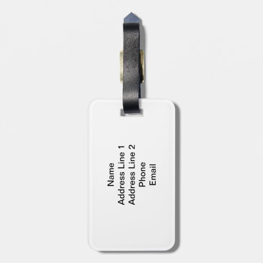 Nep Vintage Hackney Bagagelabel (Achterkant verticaal)