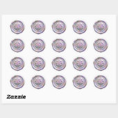 Nep wasomslagzegel stijl 4 paars 20 sticker (Vel)