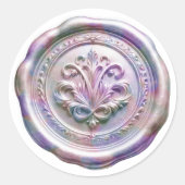 Nep wasomslagzegel stijl 4 paars 20 sticker (Voorkant)