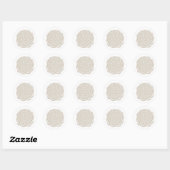 Nep waszegel, Crème Ronde Sticker (Vel)