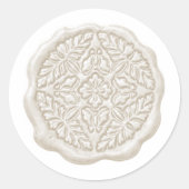 Nep waszegel, Crème Ronde Sticker (Voorkant)
