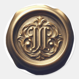 Nep waszegel diepe indruk goud ronde sticker