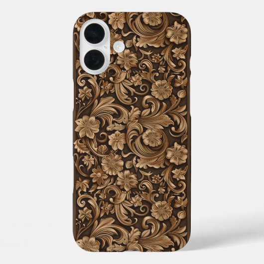 Nep Westers houtsnijpatroon betegeld  Case-Mate iPhone Case (Achterkant)