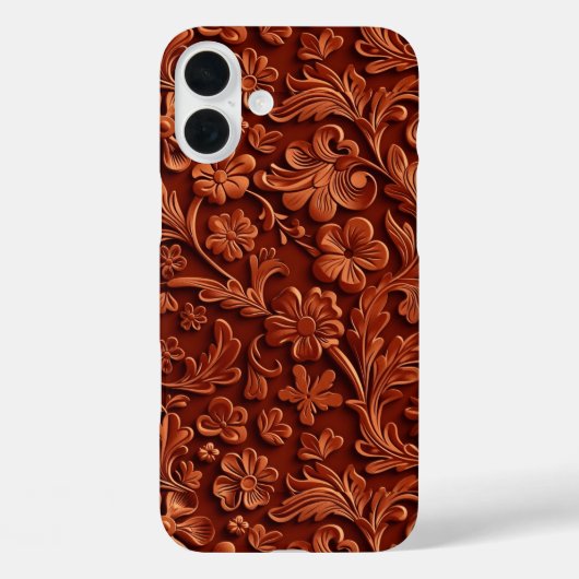Nep Westers houtsnijpatroon getegeld Case-Mate iPhone Case (Achterkant)