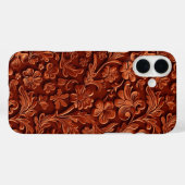 Nep Westers houtsnijpatroon getegeld Case-Mate iPhone Case (Achterkant (horizontaal))
