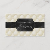 Nep wit en zwart getapt leer look-like visitekaartje (Voorkant)