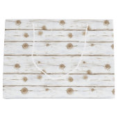 Nep wit houten kerst groot cadeauzakje (Voorkant)