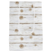 Nep wit houten kerst medium cadeauzakje (Achterkant)