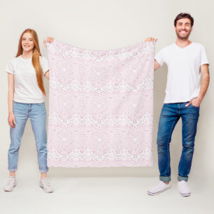 Nep-wit kantstof achtergrond fleece deken