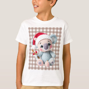 Nep Yarn Inkeping-Haak Koala Kerstontwerp T-shirt