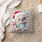 Nep Yarn Notch-Hook Koala Kerstontwerp Kussen (Deken)