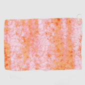 Nep-zalmleer, ivoorwit golfhanddoek (Horizontaal)