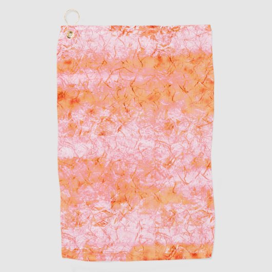 Nep-zalmleer, ivoorwit golfhanddoek (Voorkant)