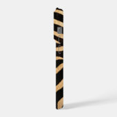 Nep-zebra-structuurleer iPhone Hoesje (Linkerkant)