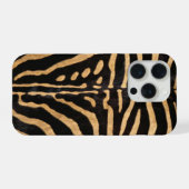Nep-zebra-structuurleer iPhone Hoesje (Achterkant horizontaal)