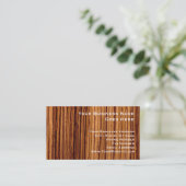 Nep zebrawood houtstructuur Executive Visitekaartje (Staand voorkant)