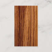 Nep zebrawood houtstructuur Executive Visitekaartje (Achterkant)