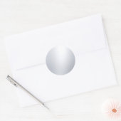 Nep Zilver Blanco Sjabloon Glamour Elegant Ontwerp Ronde Sticker (Envelop)