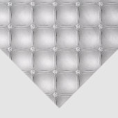 Nep Zilver Geplooid Diamant Bezette Leren Tissuepapier (Detail)