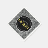 Nep Zilver Glitter Afgestudeerde Afstuderen Servet (Hoek)