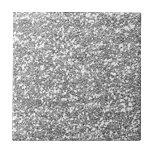 Nep Zilver Glitter Tegeltje (Voorkant)