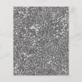 Nep Zilver Glitter Textuur Uiterlijk & Aangepaste  Flyer (Achterkant)