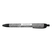 Nep Zilver Glitter Textuur Uiterlijk & Aangepaste  Zwarte Inkt Pen (Bodem)