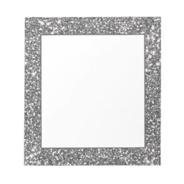 Nep Zilver Grijs Glitter Textuur Nabootser Design Notitieblok