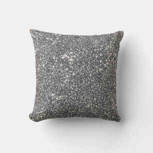 Nep Zilver Grijs Glitter Textuur Uiterlijk Design Kussen