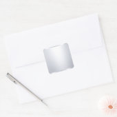 Nep Zilver Sjabloon Elegant Glamoureus Vierkante Sticker (Envelop)